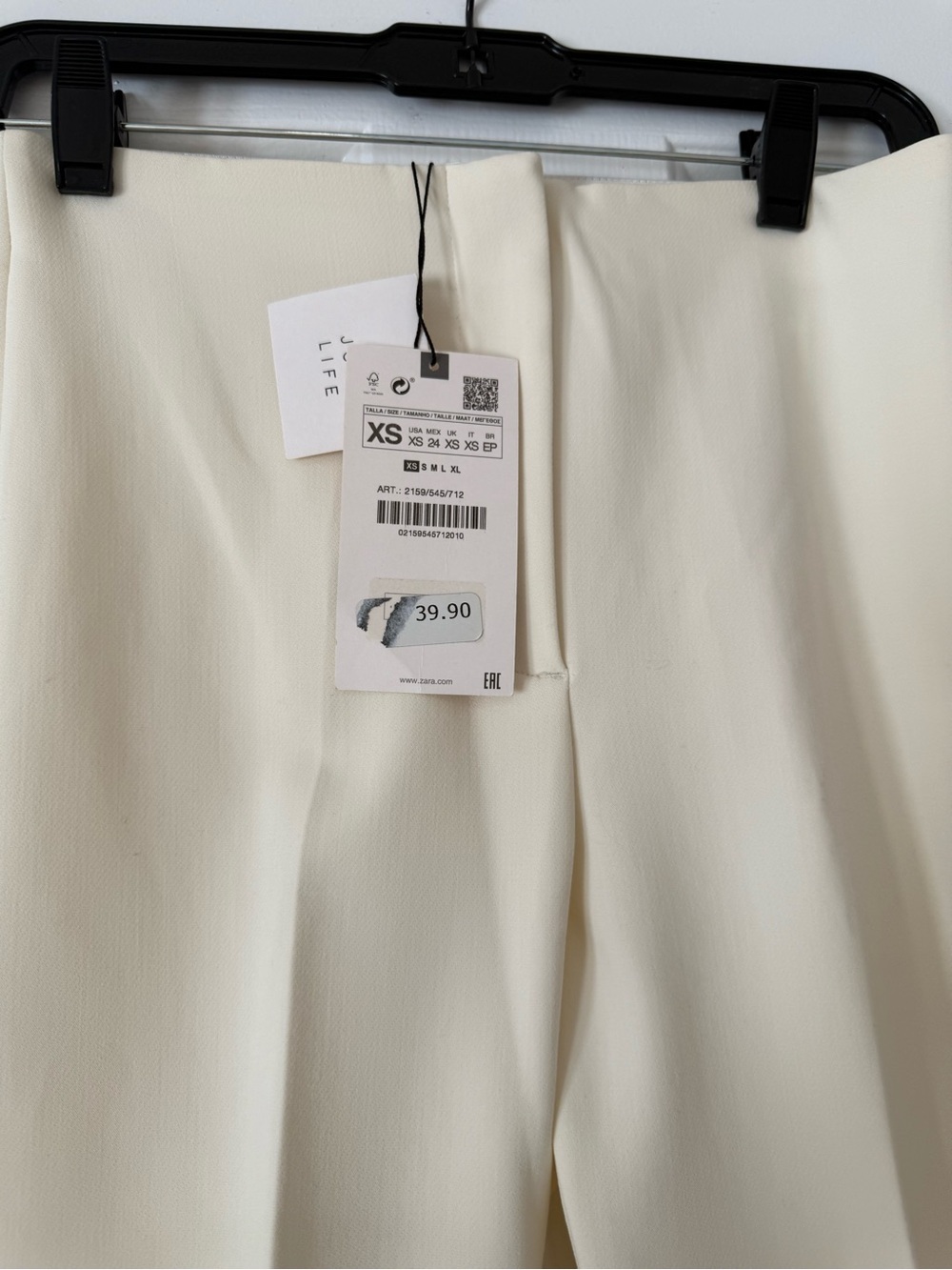 Zara Ivory Double-Breasted Suit - Blazer and Pants - Picture 5 of 7